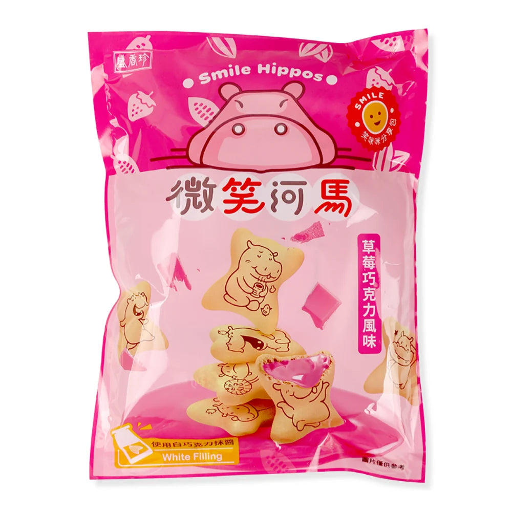 Triko Smile Hippos Biscuits Strawberry Chocolate