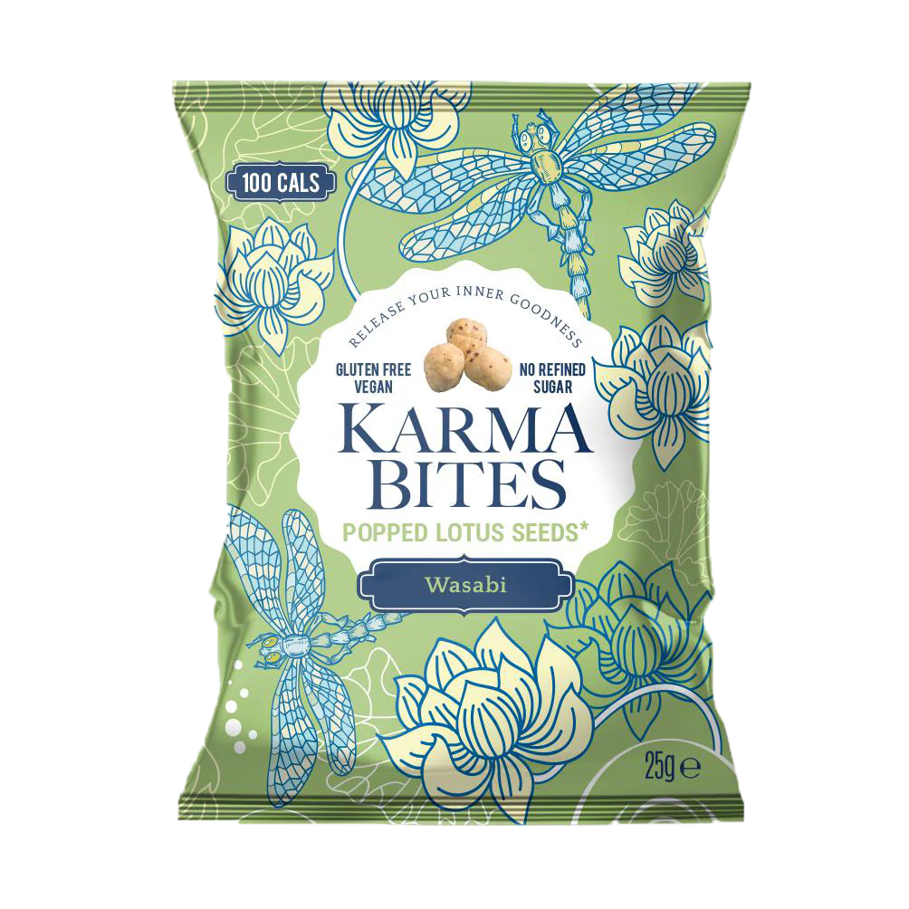 Karma Bites Wasabi Flavour Popped Lotus Seeds 25g