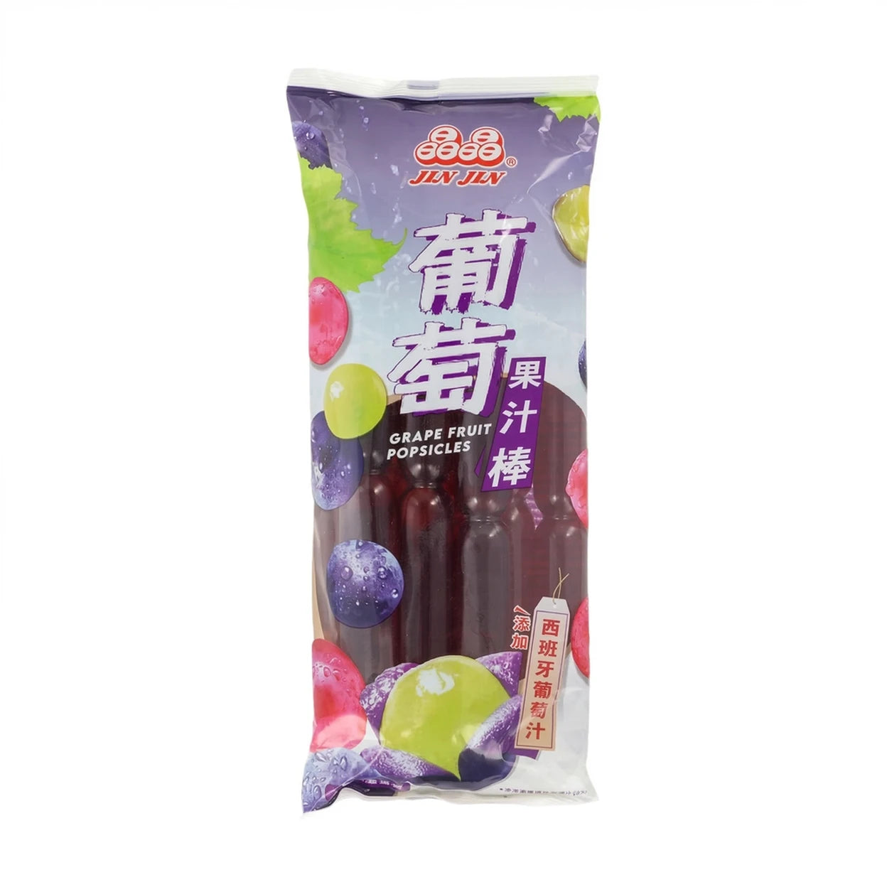 Jin Jin Ice Pops Grape 85g × 8