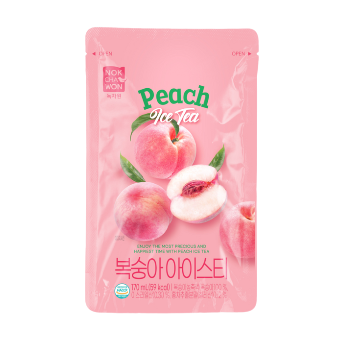 Nokchawon Peach Ice Tea Pouch Drink 170ml