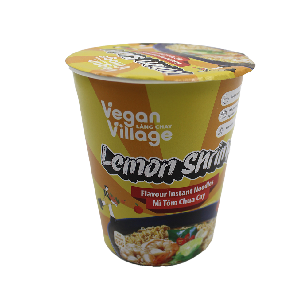 Vegan Village Lemon Shrimp Flavour Instant Noodles Cup