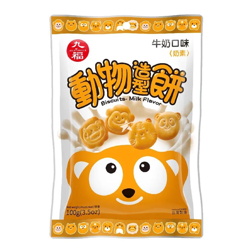 Nice Choice Animal Shape Biscuits Milk Flavour 100g