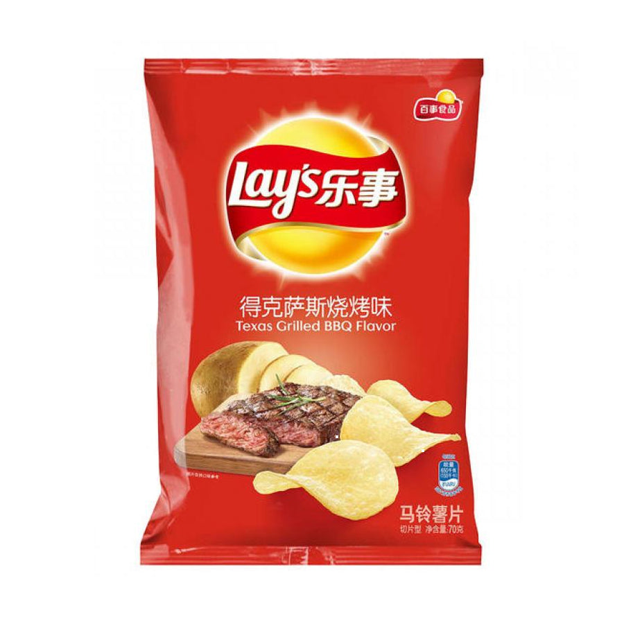 Lay's Crisps Texas Grilled BBQ Flavoured Potato