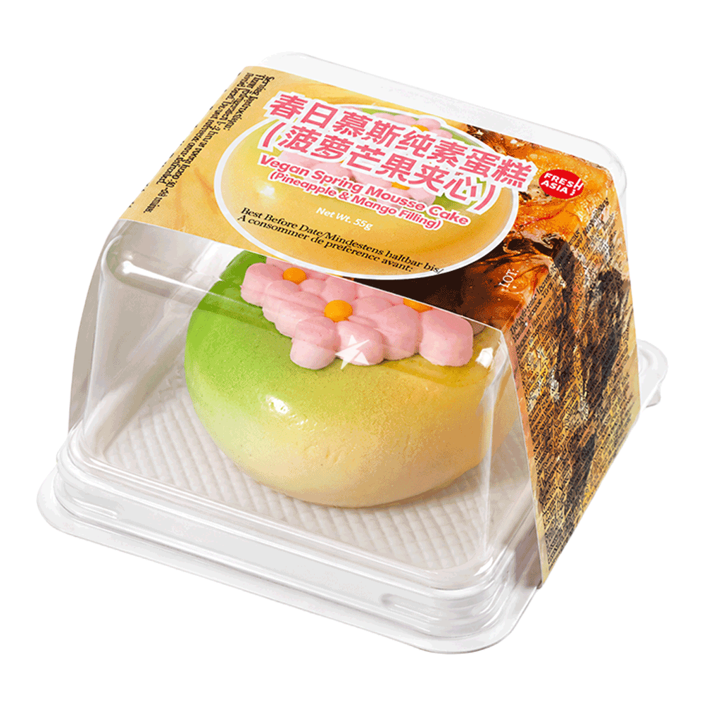 FreshAsia Vegan Spring Mousse Cake Pineapple and Mango Filling