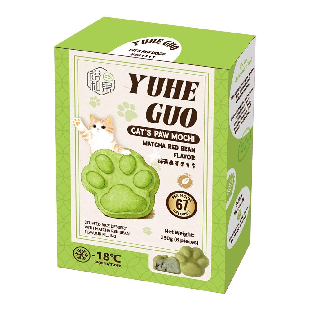 Yuhe Guo Cat Paw Mochi-Matcha Red Bean