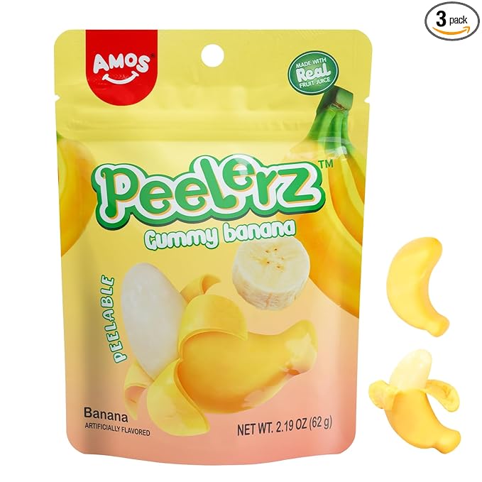 Amos Peelerz Peelable Gummy Banana