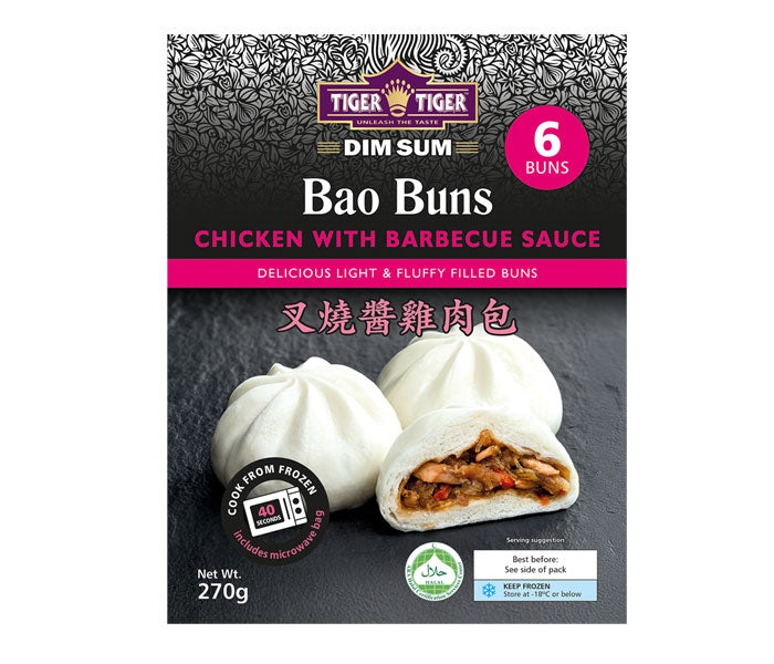 Tiger Tiger Chicken with Barbecue Sauce Bao Buns Halal