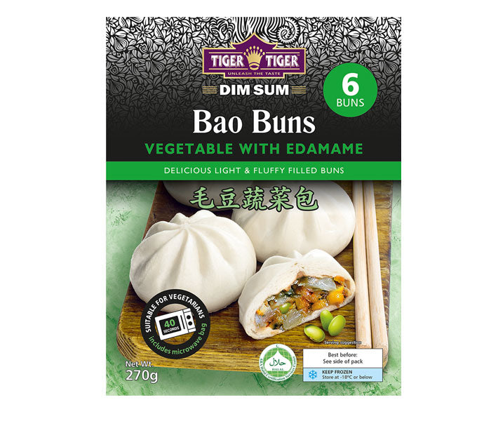 Tiger Tiger Vegetable with Edamame Bao Buns Halal