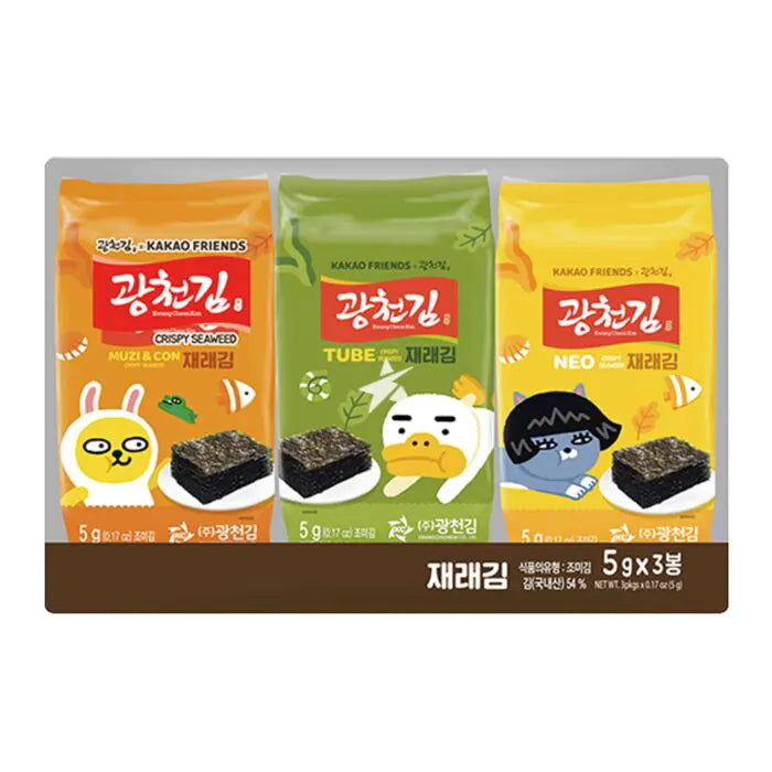 Gwangcheon Kakao Friends Crispy Seaweed 5g