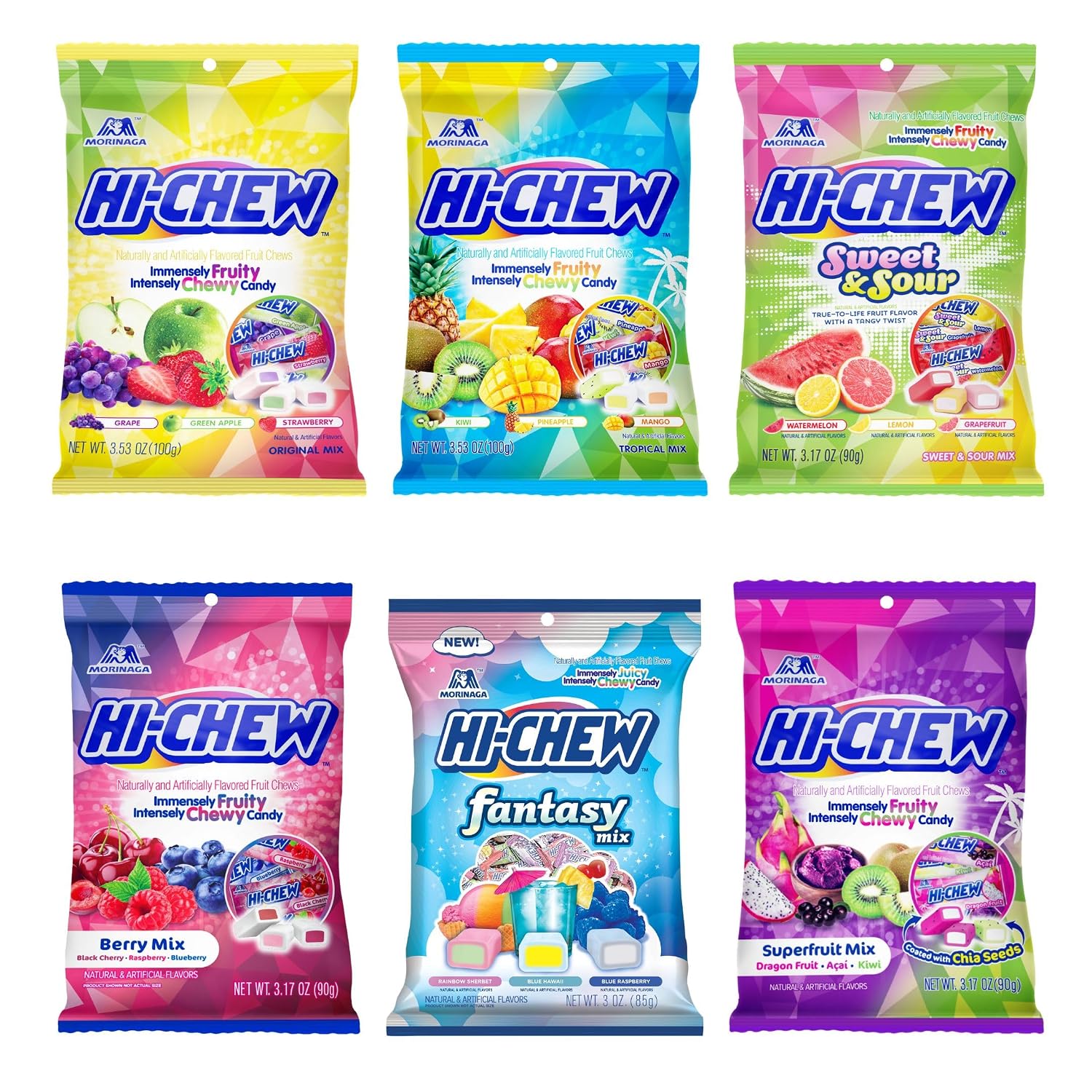 Morinaga Hi-Chew Gummy Candy Sticks Variety Pack
