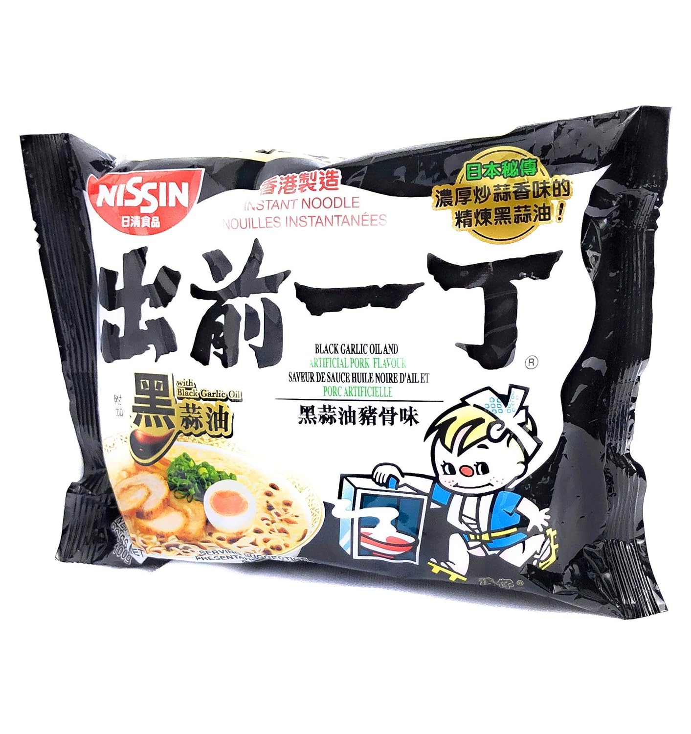 Nissin Demae Ramen Noodle Black Garlic Oil Flavour