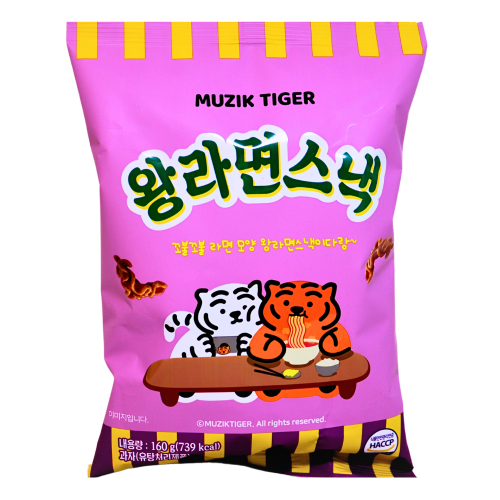 Hyosung Muzik Tiger King Ramen Snack 160g