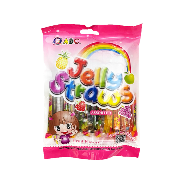 ABC Jelly Straw Assorted 260g