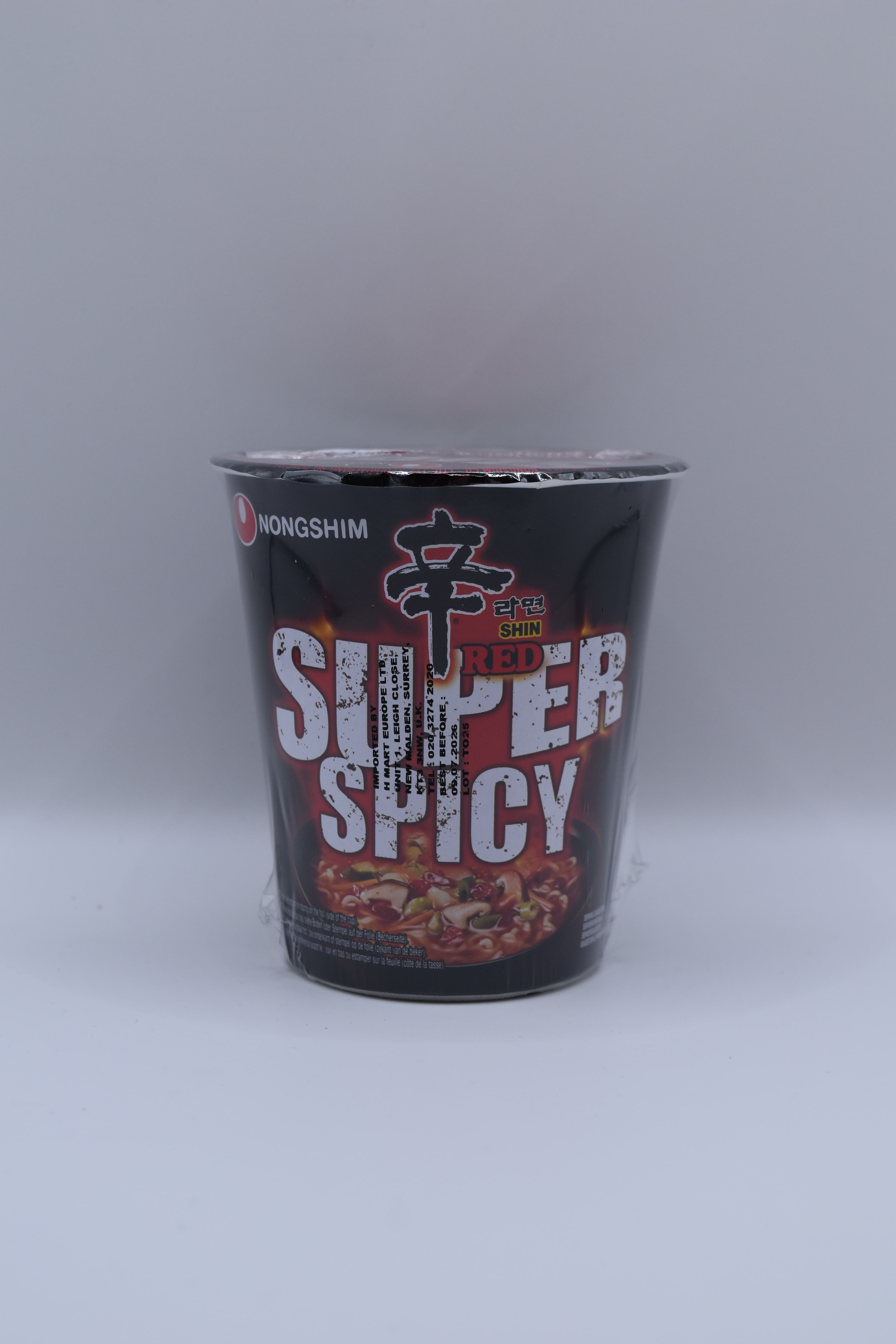 Nongshim Shin Red Super Spicy Noodles Cup