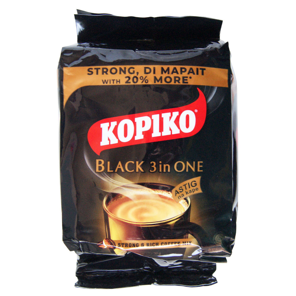 Kopiko Black 3 in 1 Coffee 30g × 10
