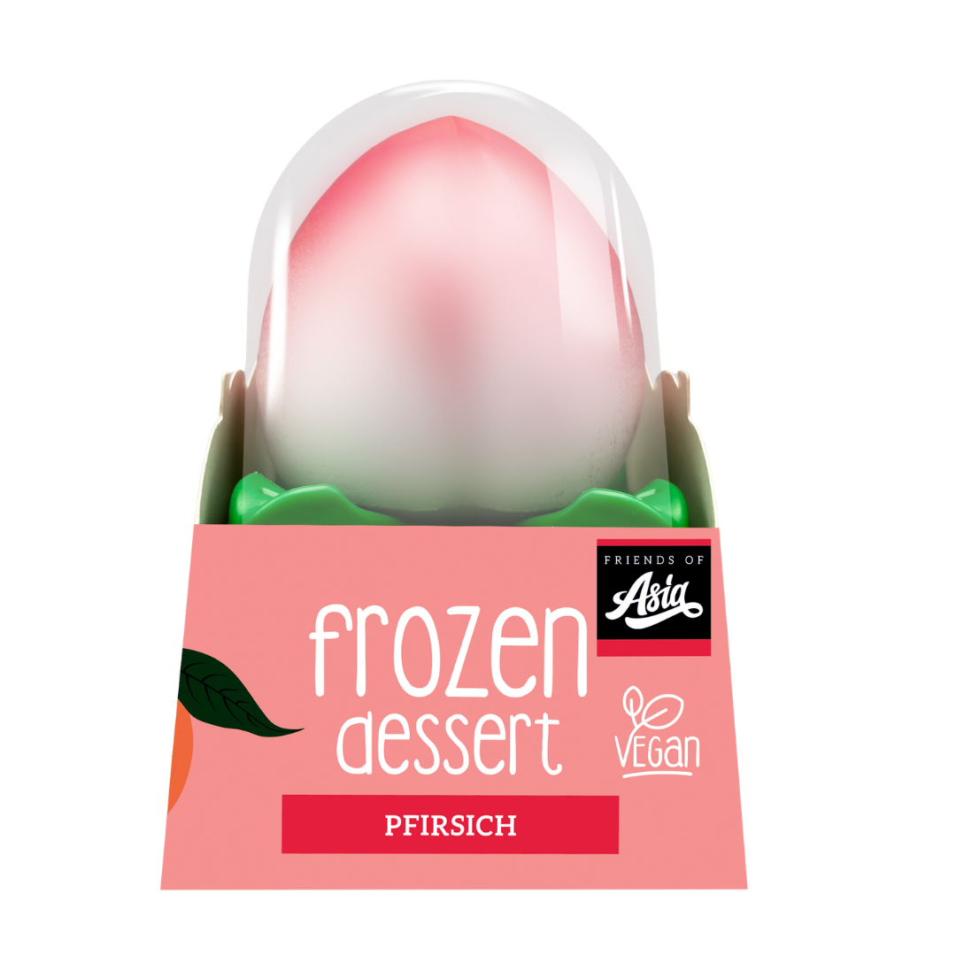 Ice-Cream with White Peach & Fat Glaze Coating