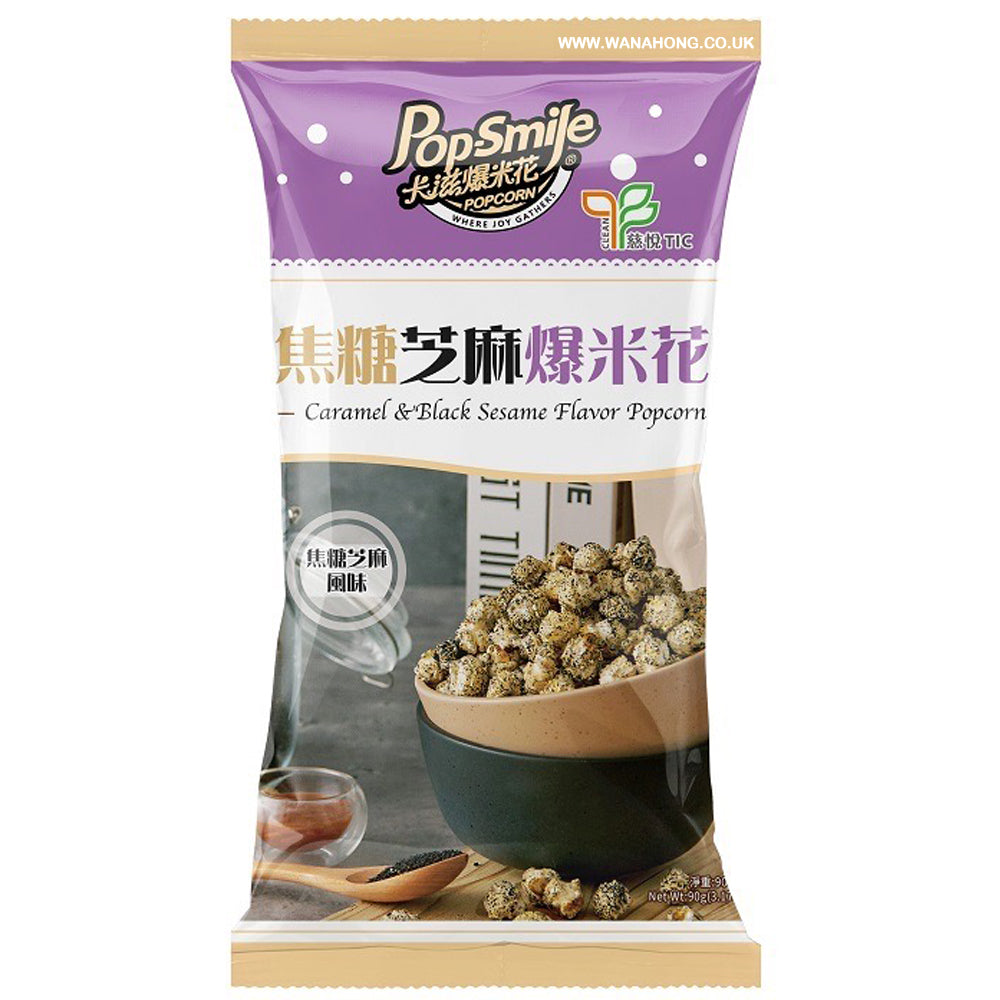 Pop-Smile Popcorn Caramel & Black Sesame 90g