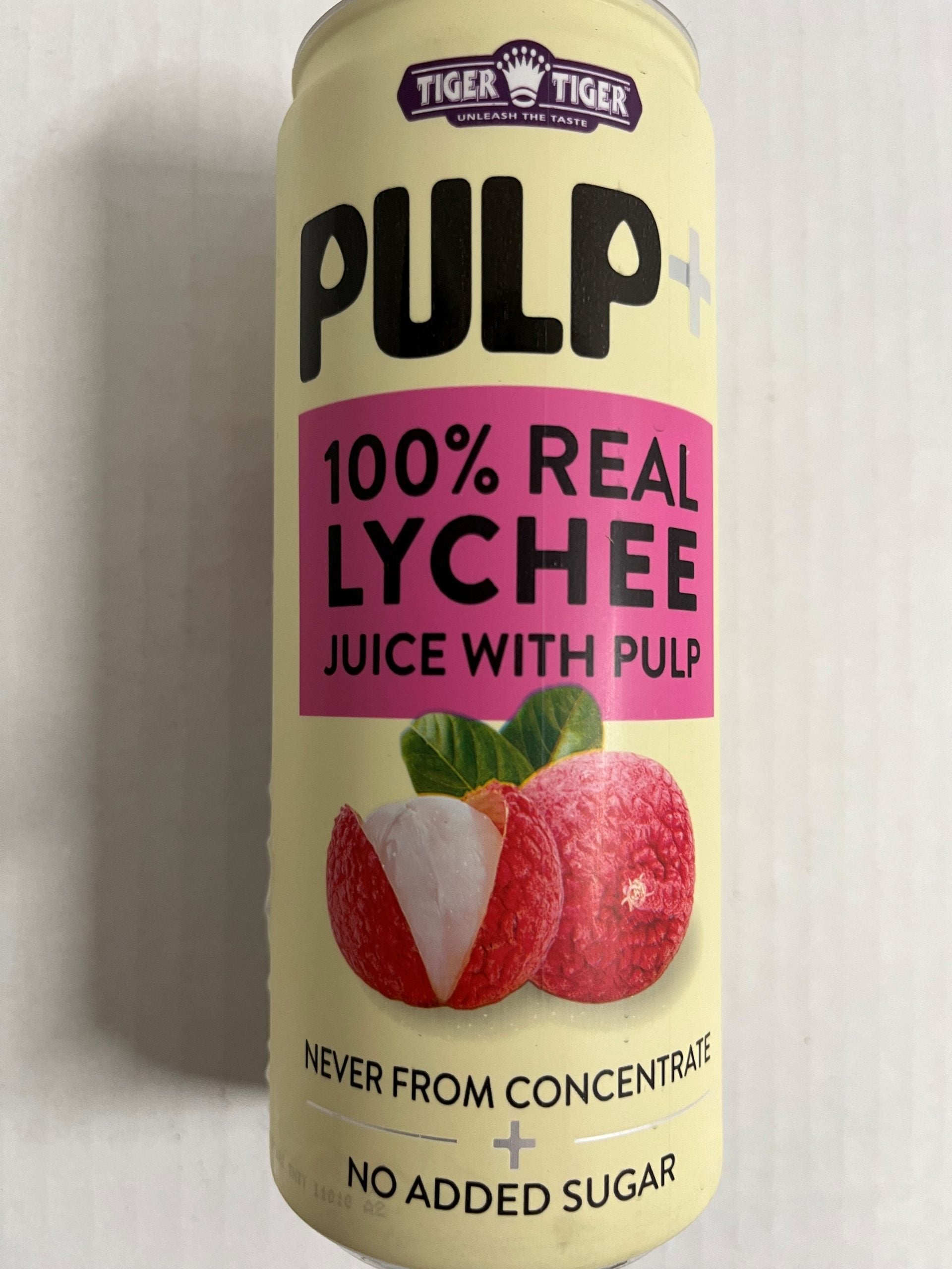 Tiger Tiger Pulp 100% Real Lychee Juice with Pulp Can