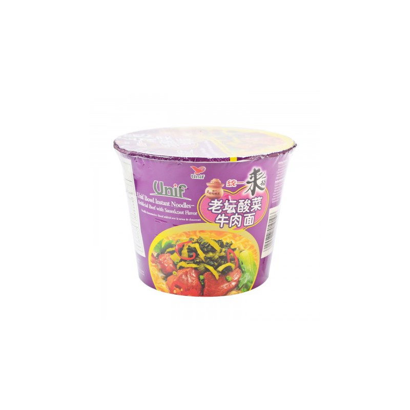 Unif Beef Sauerkraut Instant Noodles Bowl