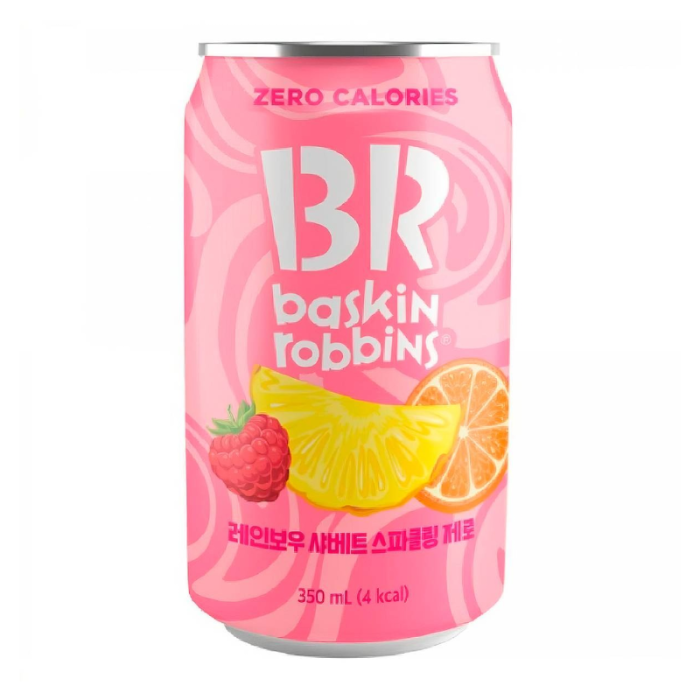 Baskin Robbins Rainbow Sherbet Soda Zero Sugar 350ml
