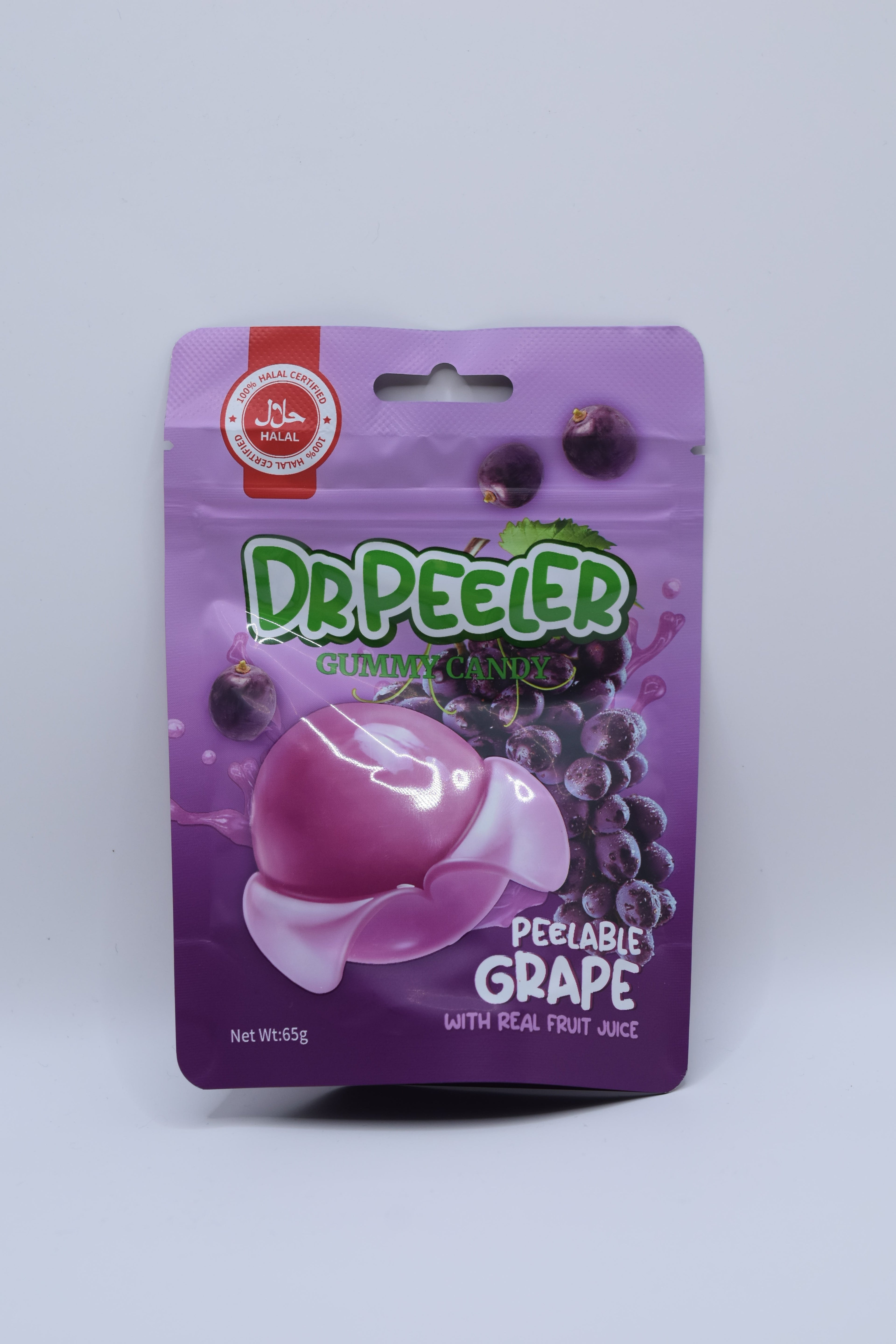 Dr Peeler Peelable Grape with Fruit Juice Gummy Candy