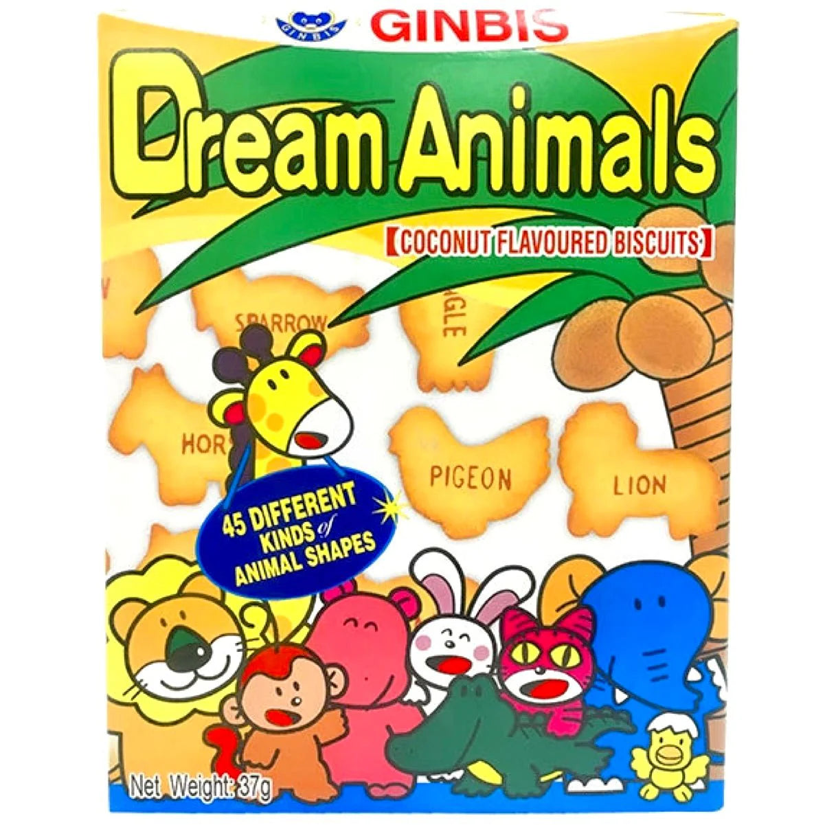 Ginbis Dream Animals Coconut Flavoured Biscuits