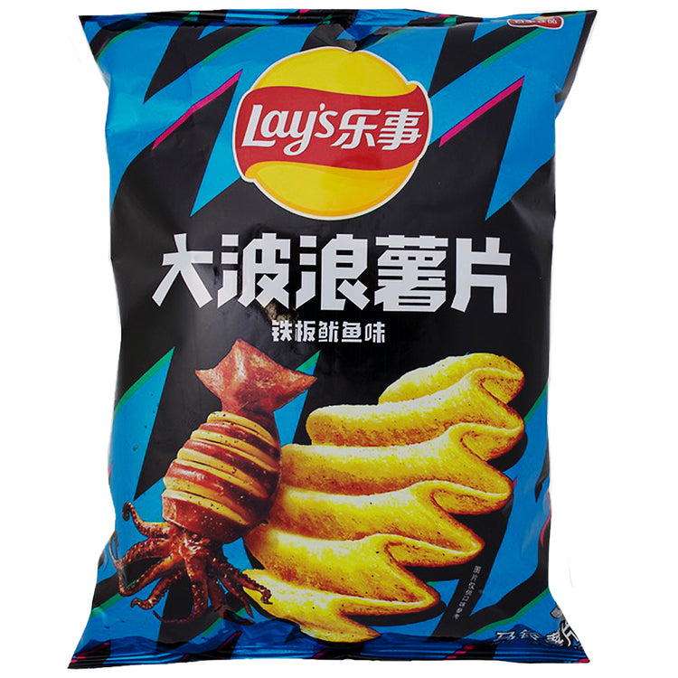 Lay's Crisps Sizzling Squid Flavour