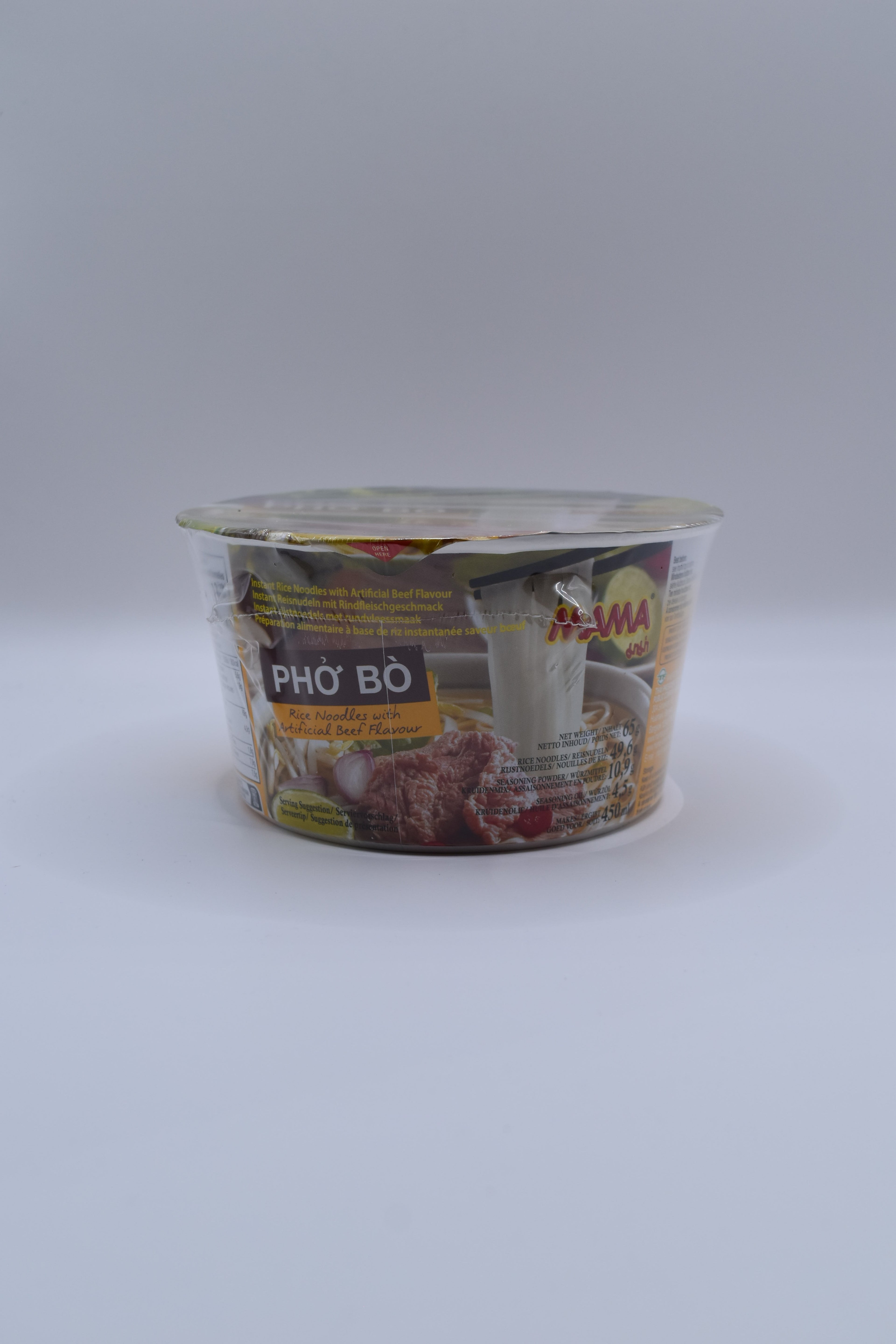 MAMA Instant Rice Noodles Bowl Beef Flavour Pho Bo