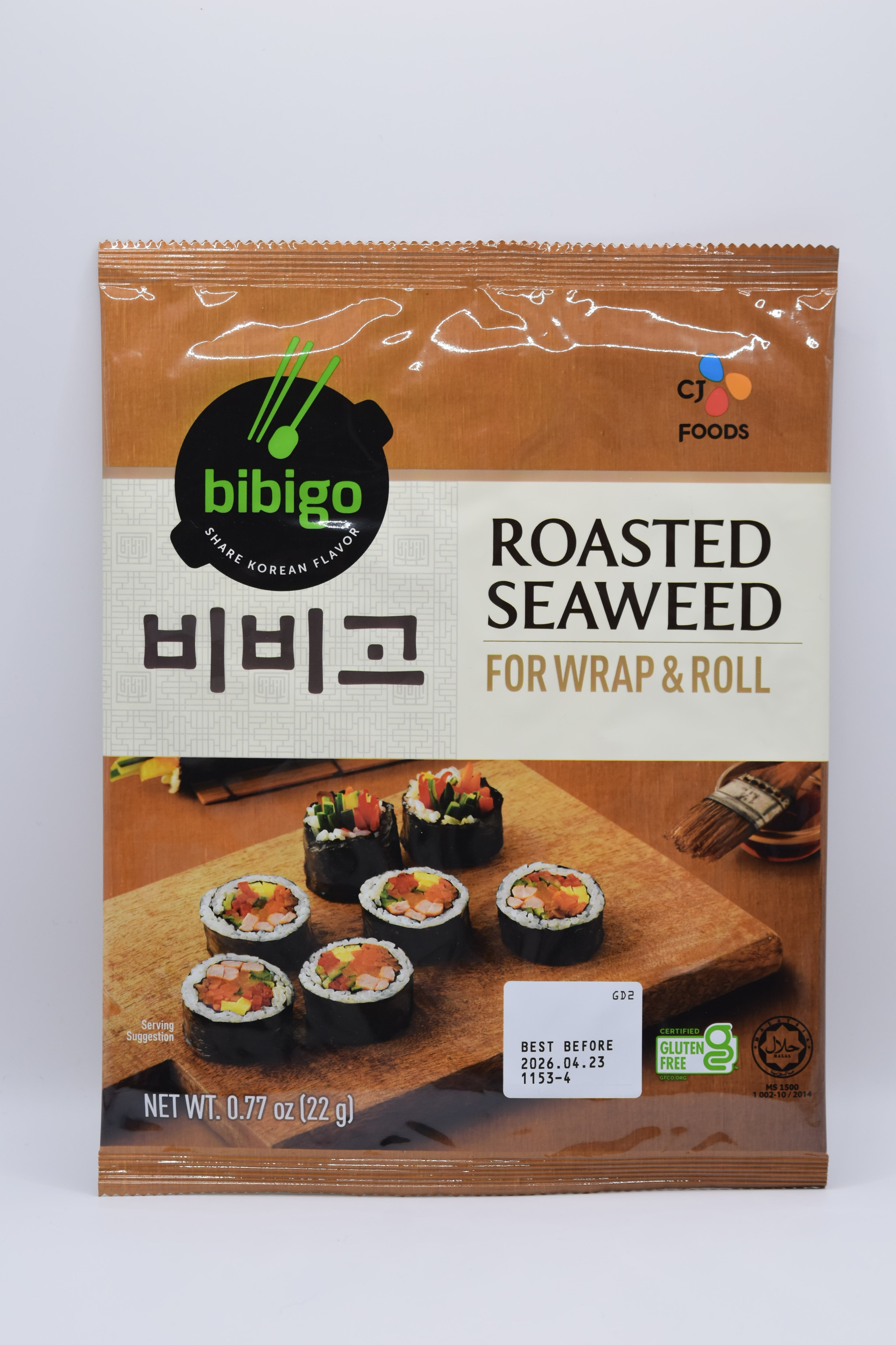 Bibigo Roasted Seaweed for Wrap & Roll