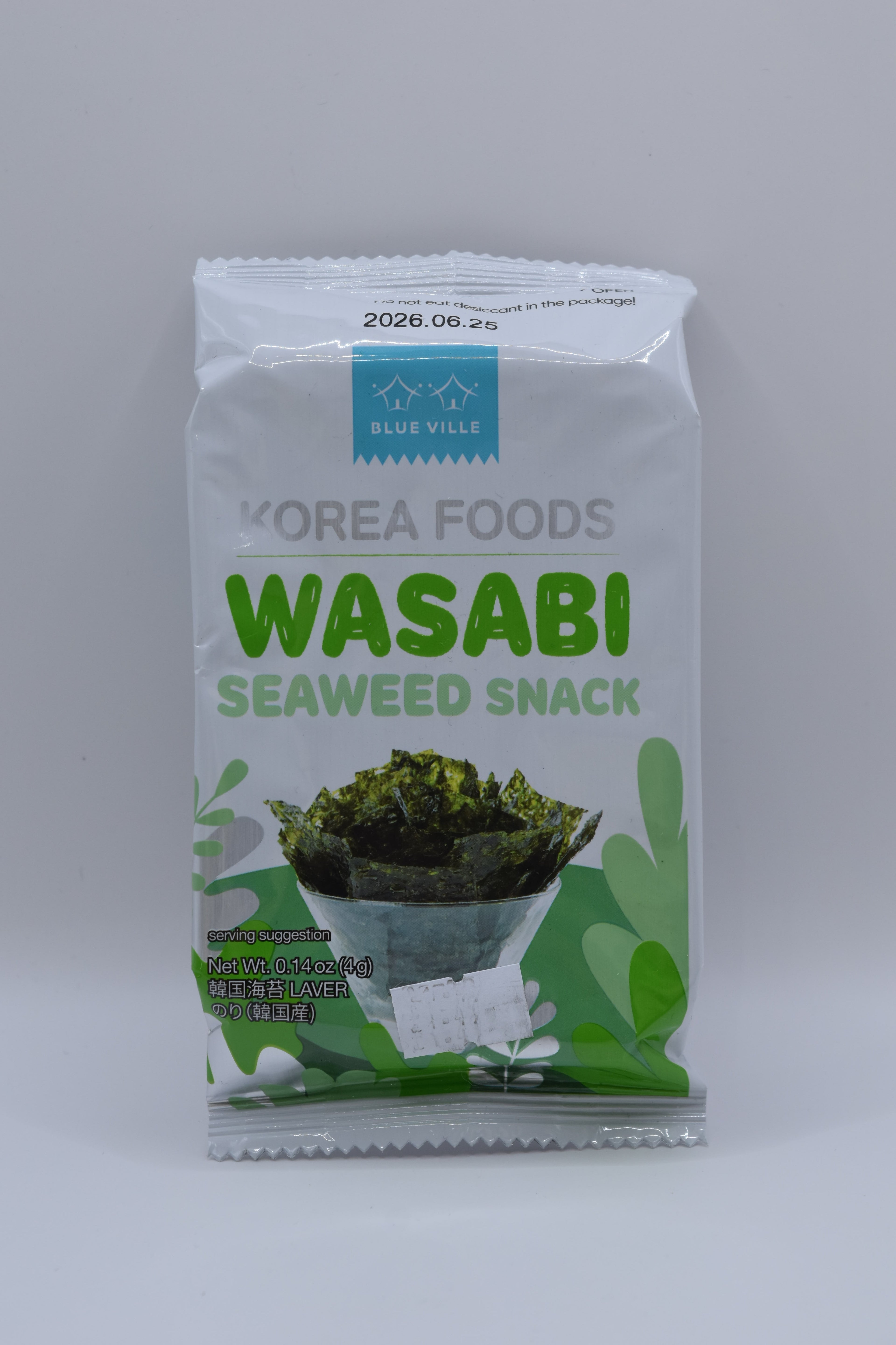 Blue Ville Wasabi Seaweed Snack